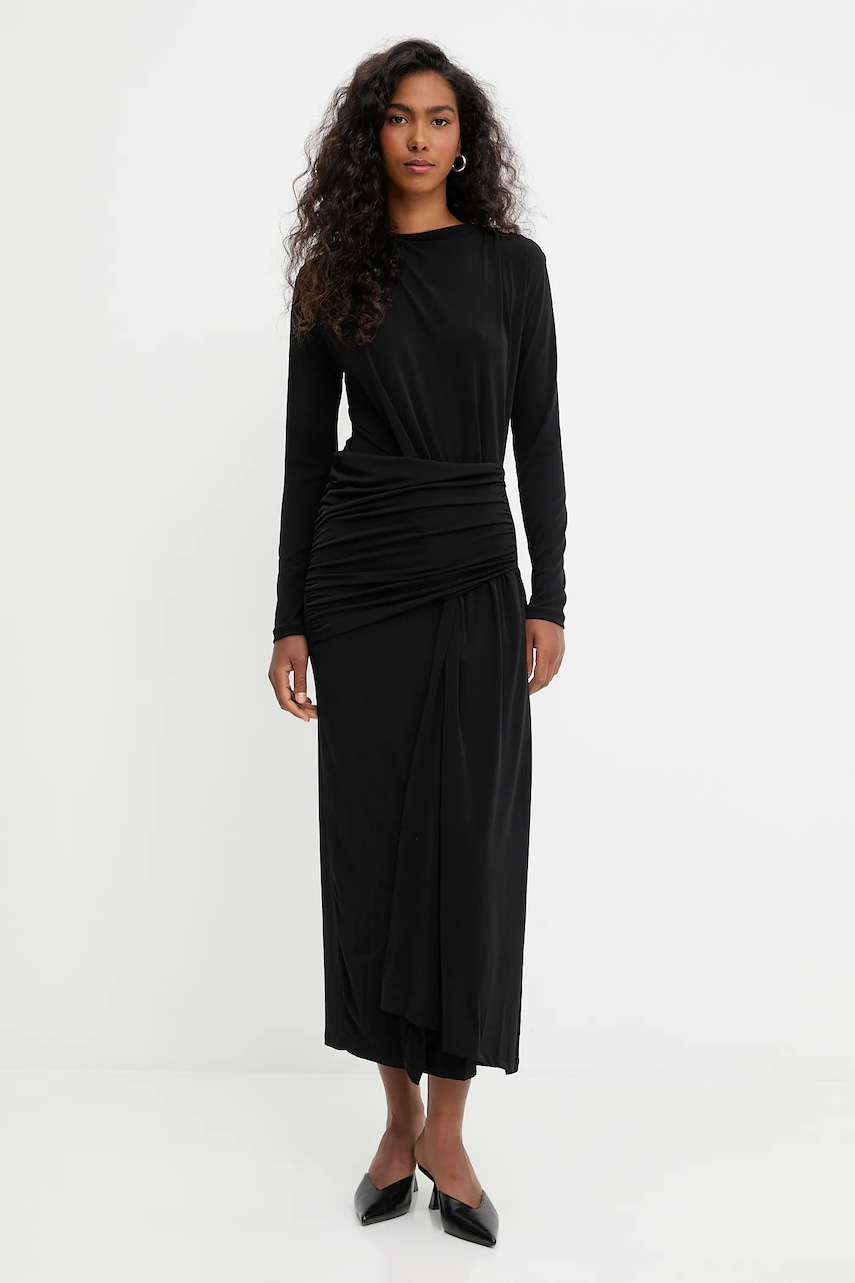Answear.LAB rochie culoarea negru, maxi, mulata