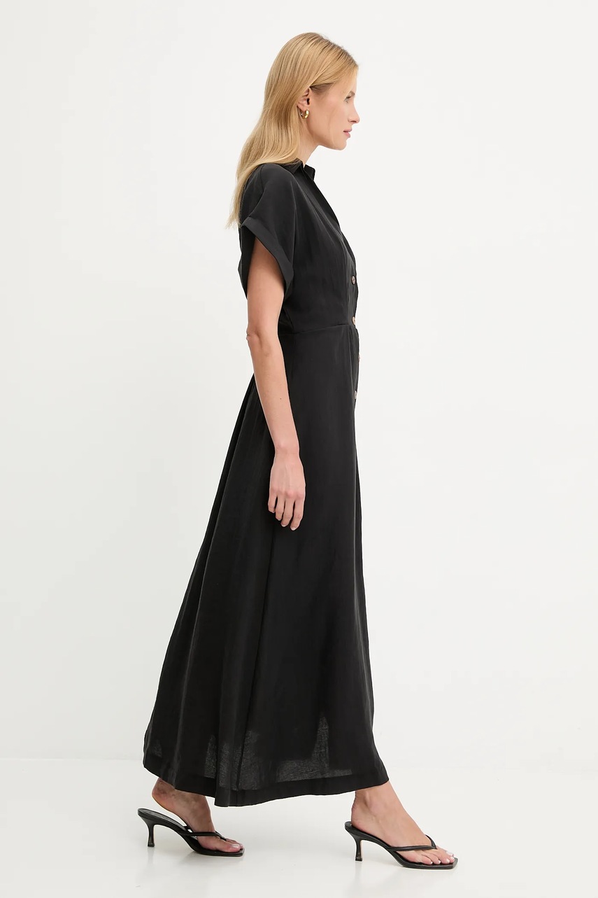 Платье Answear.LAB цвет чёрный maxi расклешённая