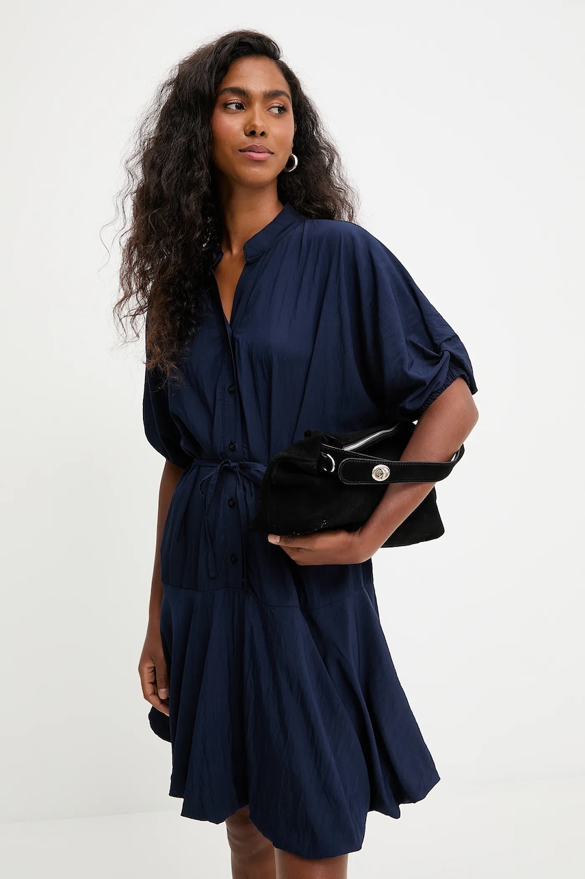 Answear.LAB rochie culoarea albastru marin, mini, evazati