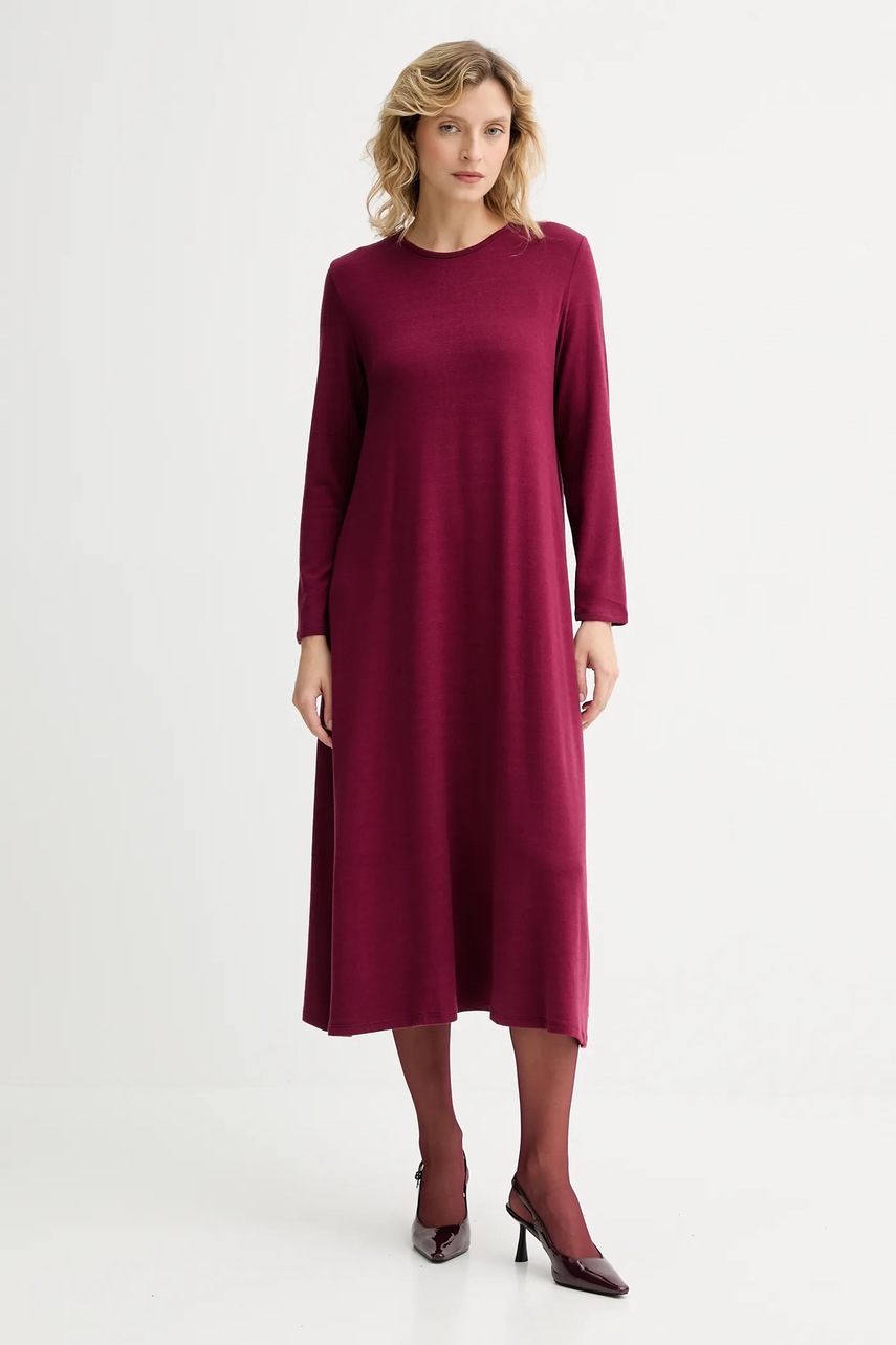 Платье Answear.LAB цвет бордовый mini расклешённая