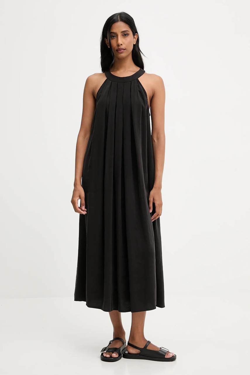 Платье Answear.LAB цвет чёрный midi расклешённая