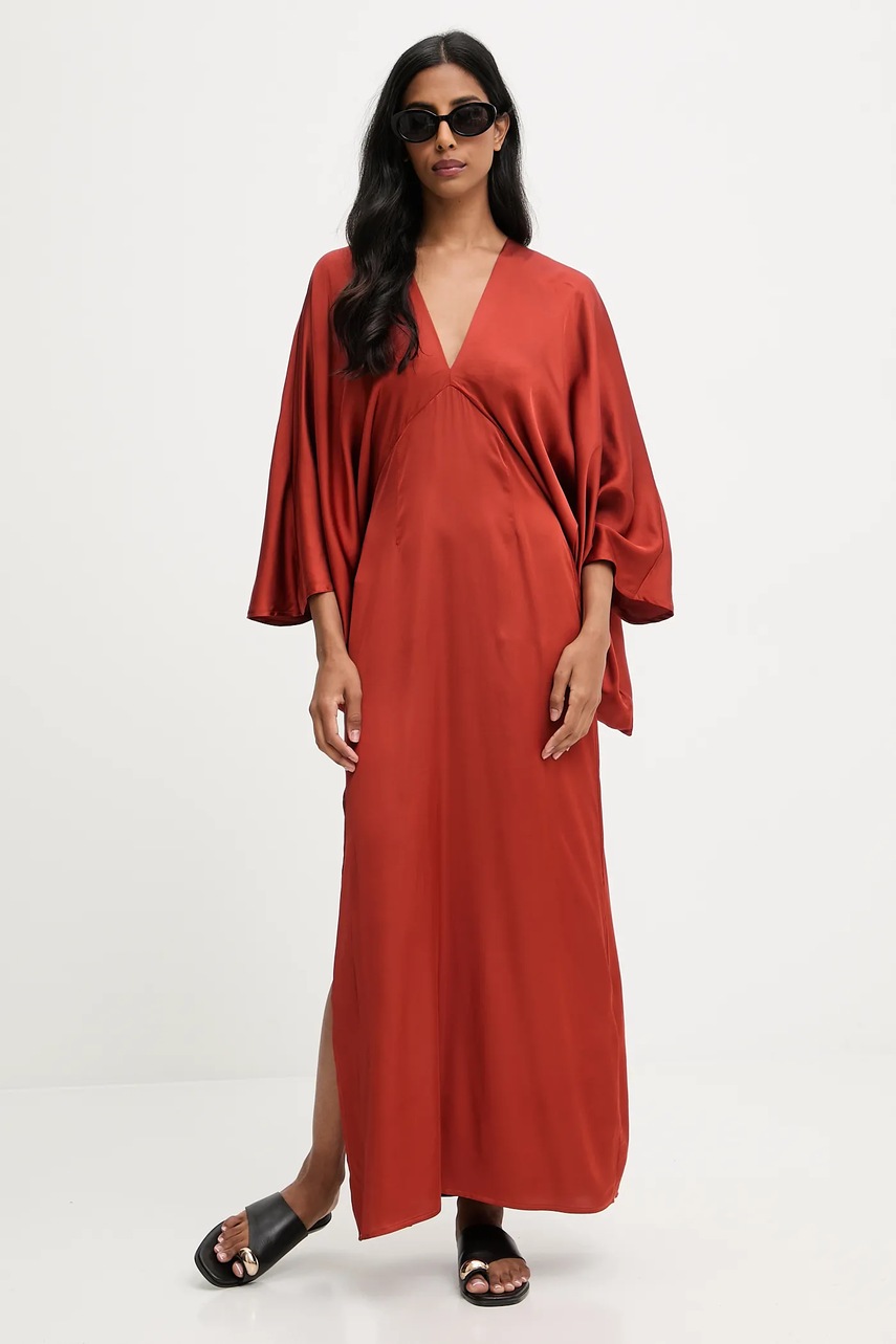 Платье Answear.LAB цвет красный maxi прямая