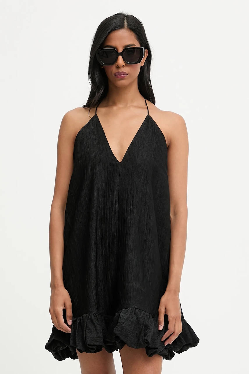 Answear.LAB rochie culoarea negru, mini, drept