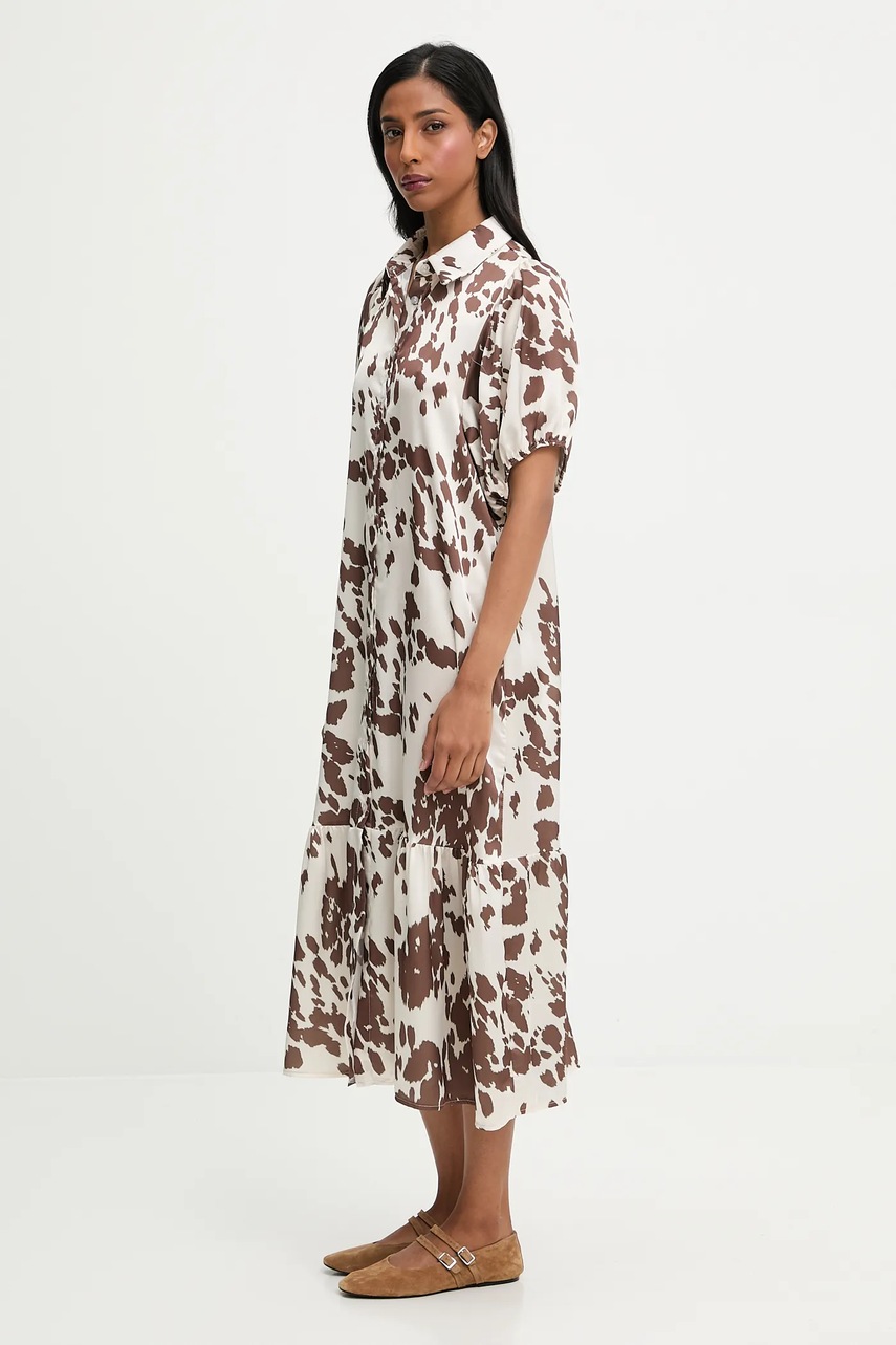 Платье Answear.LAB цвет коричневый midi прямая