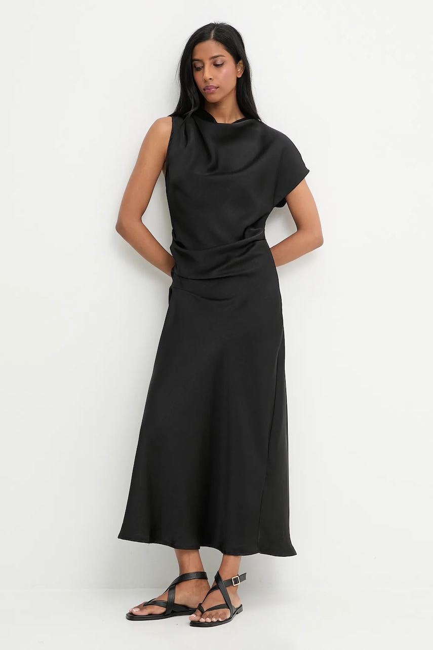 Платье Answear.LAB цвет чёрный maxi расклешённая