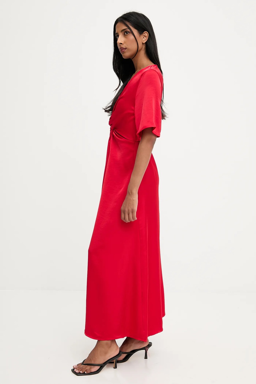 Платье Answear.LAB цвет красный maxi расклешённая