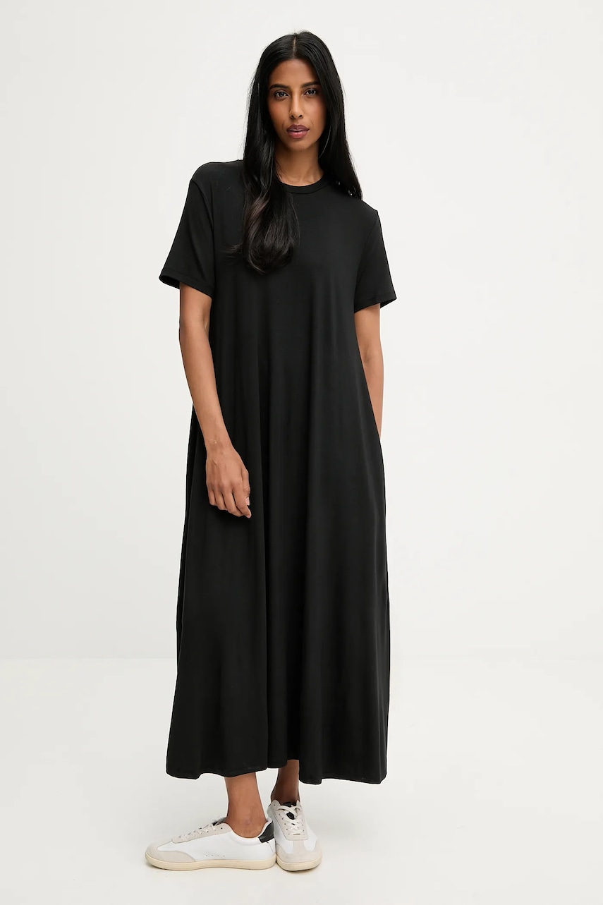 Answear.LAB rochie culoarea negru, maxi, evazati