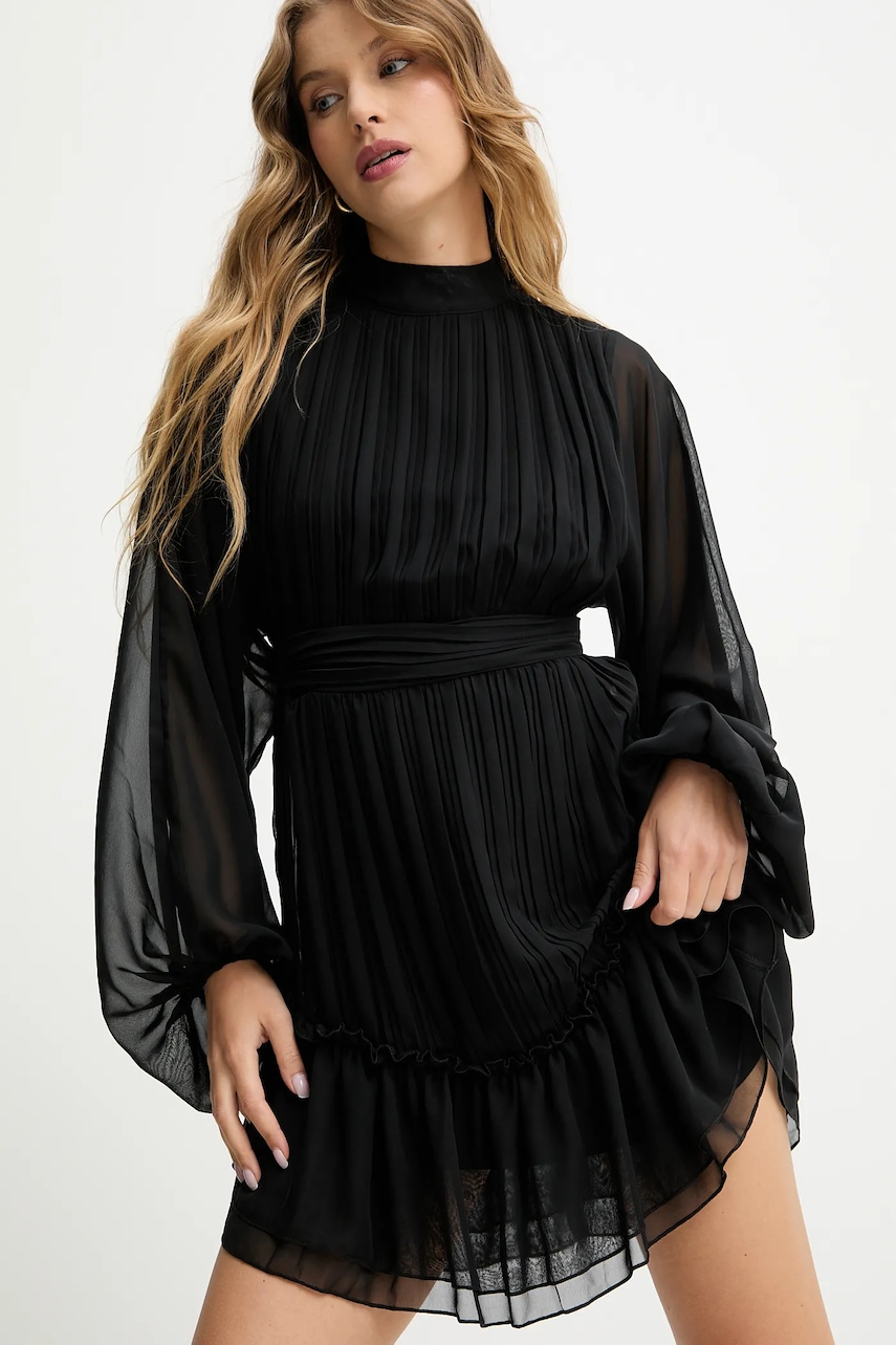 Answear.LAB rochie culoarea negru, mini, evazati