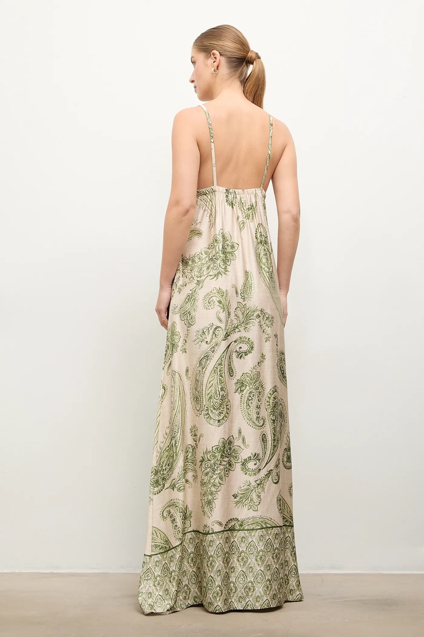 Платье Answear.LAB цвет зелёный maxi прямая