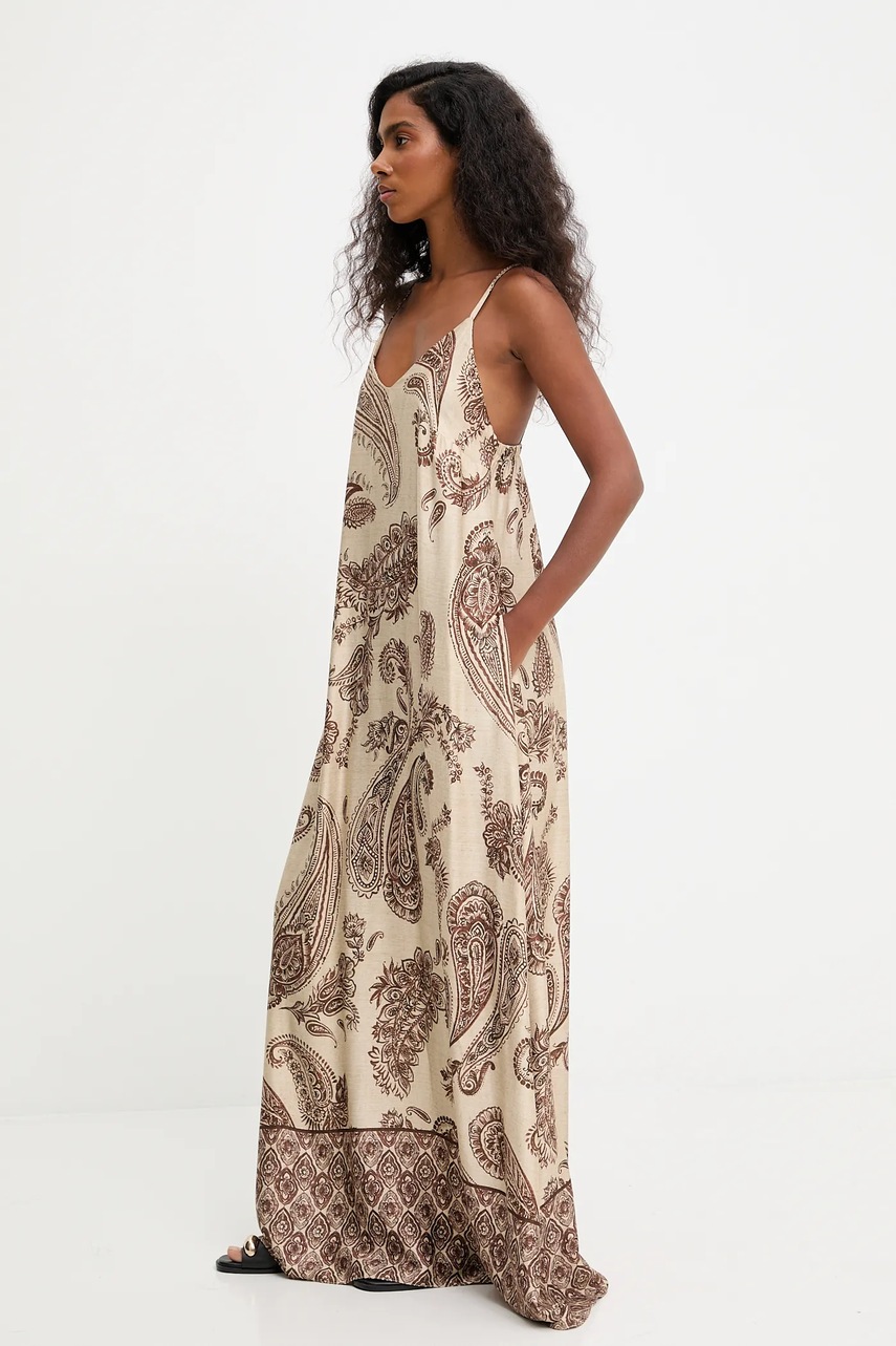 Платье Answear.LAB цвет коричневый maxi прямая