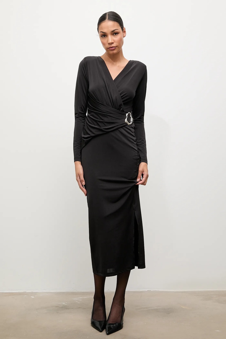 Платье Answear.LAB цвет чёрный midi облегающее