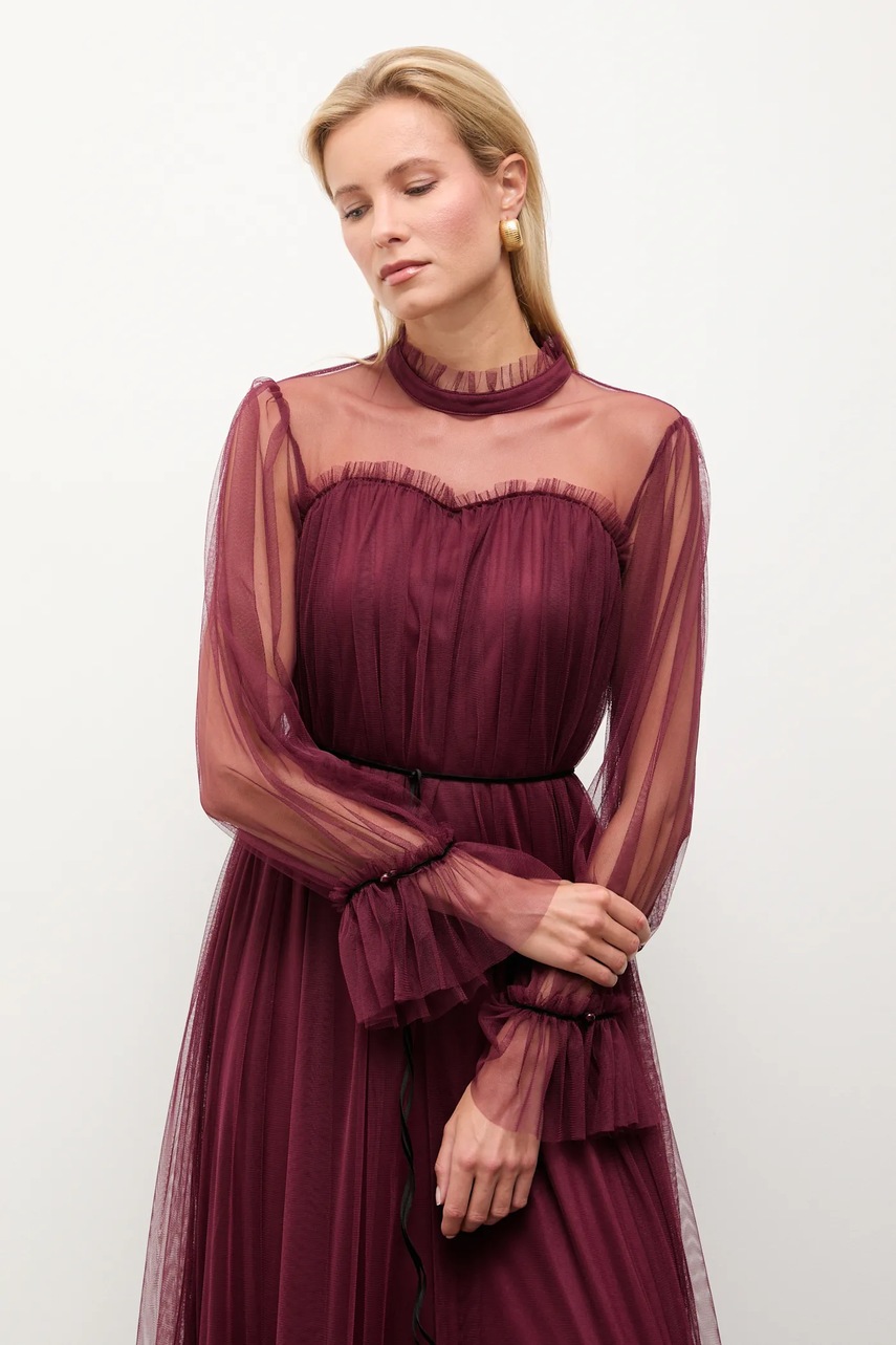 Сукня Answear.LAB колір бордовий maxi пряма
