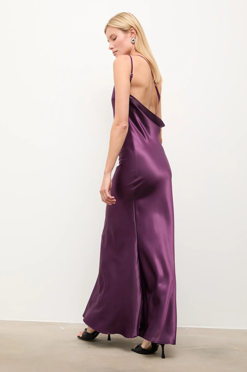 Answear.LAB rochie culoarea violet, maxi, evazati