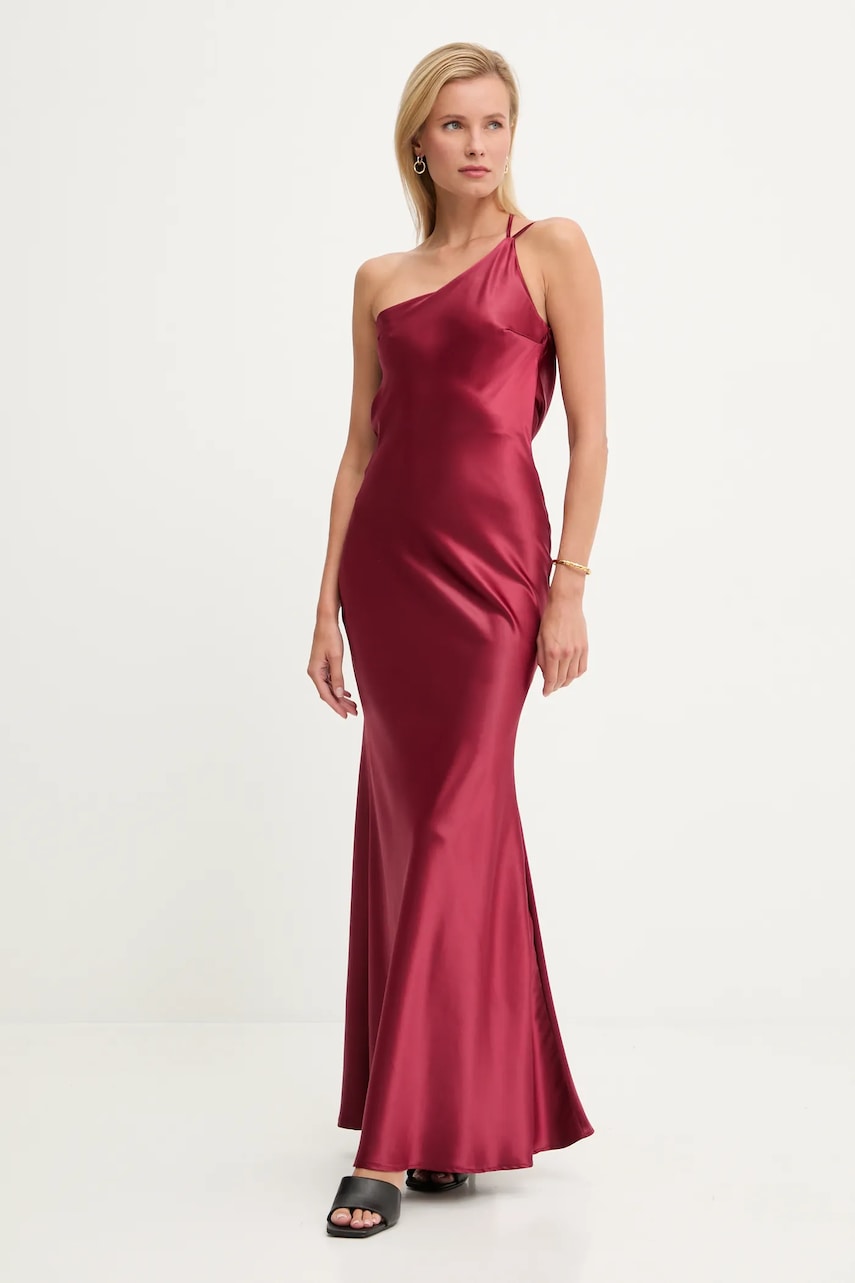 Answear.LAB rochie culoarea bordo, maxi, evazati