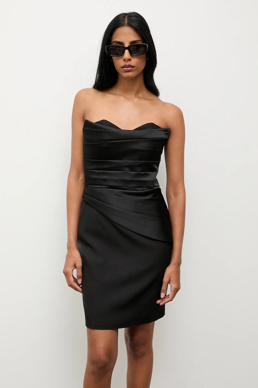 Answear.LAB rochie culoarea negru, mini, mulata