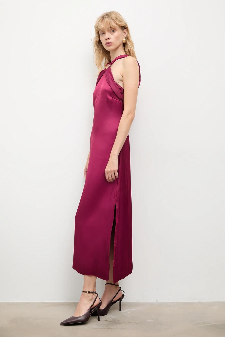 Платье Answear.LAB цвет красный midi прямая