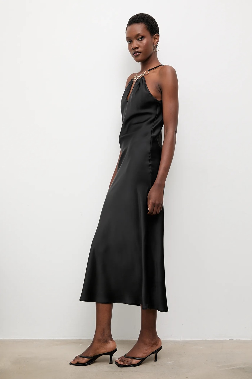 Платье Answear.LAB цвет чёрный maxi прямая