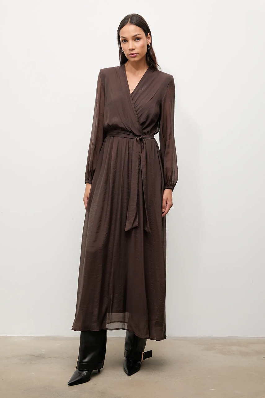 Платье Answear.LAB цвет коричневый maxi прямая