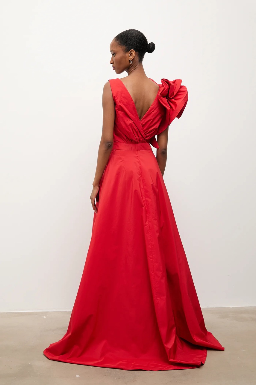 Сукня Answear.LAB колір червоний maxi розкльошена