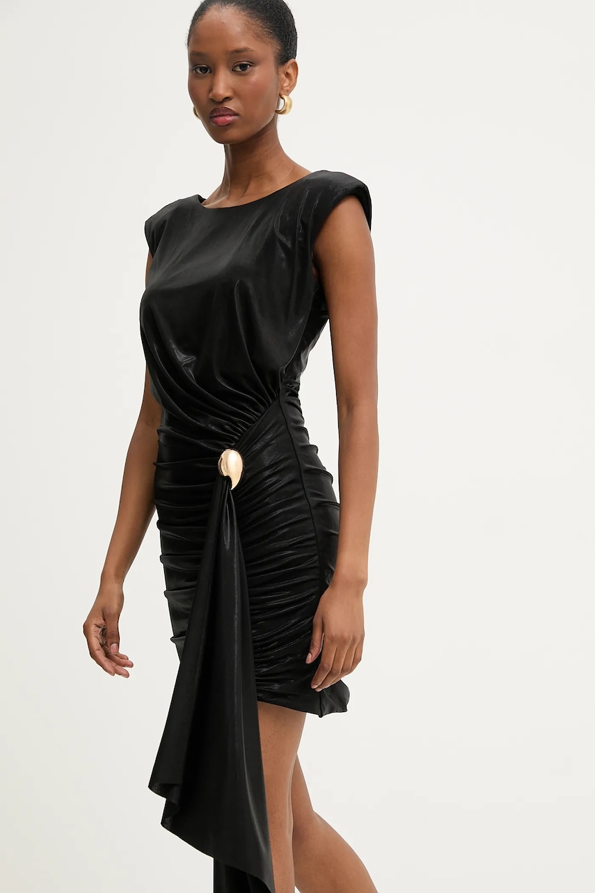 Answear.LAB rochie culoarea negru, mini, mulata