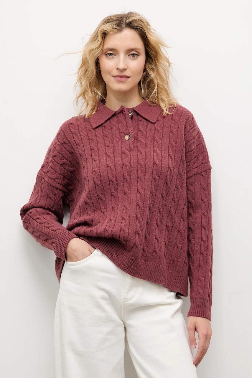 Answear.LAB pulover de cașmir culoarea bordo