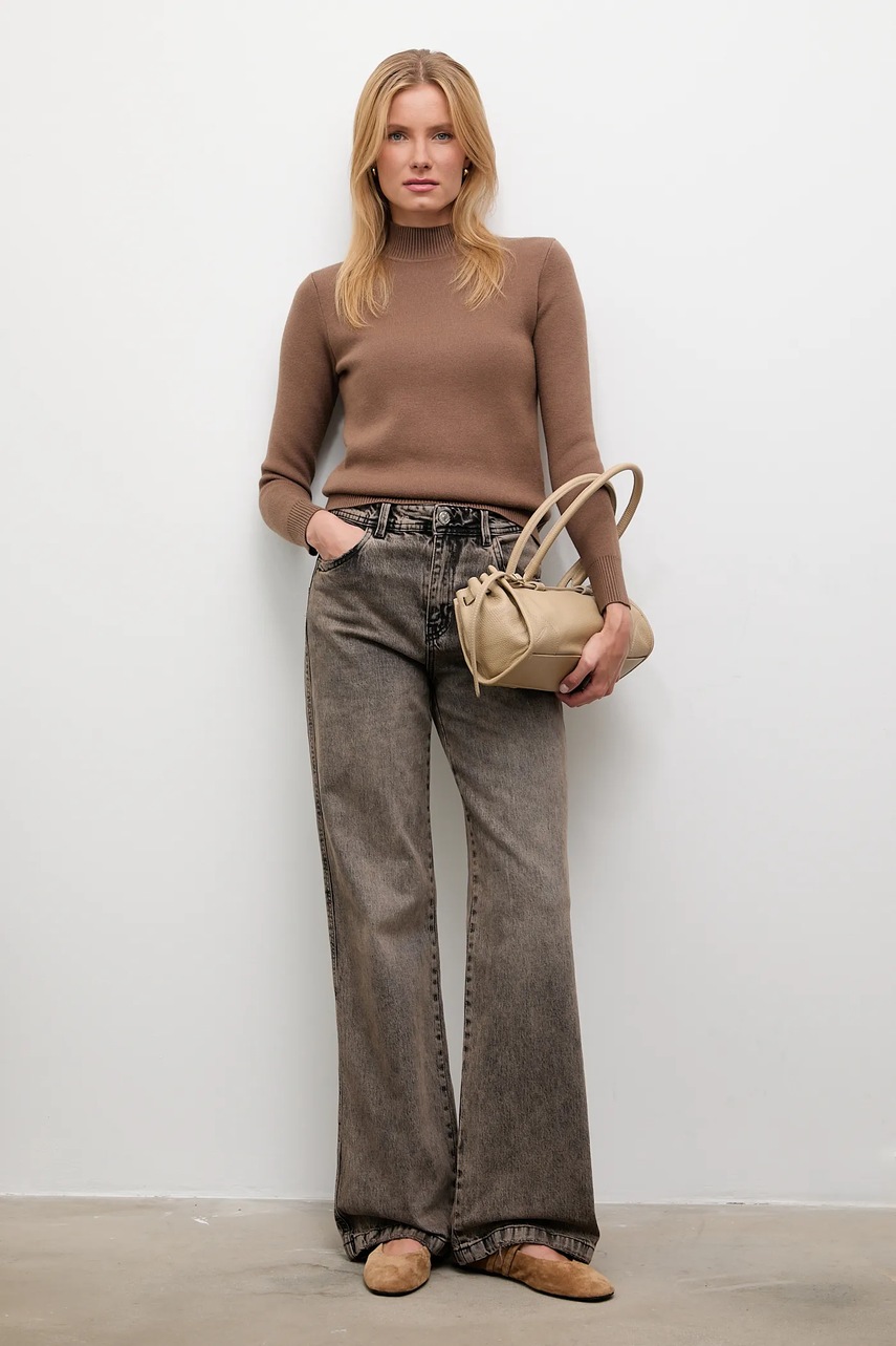 Свитер с кашемиром Answear.LAB цвет коричневый с полугольфом