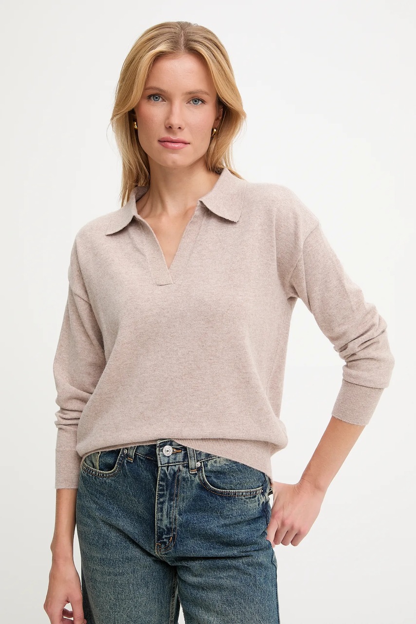 Свитер с кашемиром Answear.LAB цвет бежевый Свитер с кашемиром Answear.LAB цвет бежевый