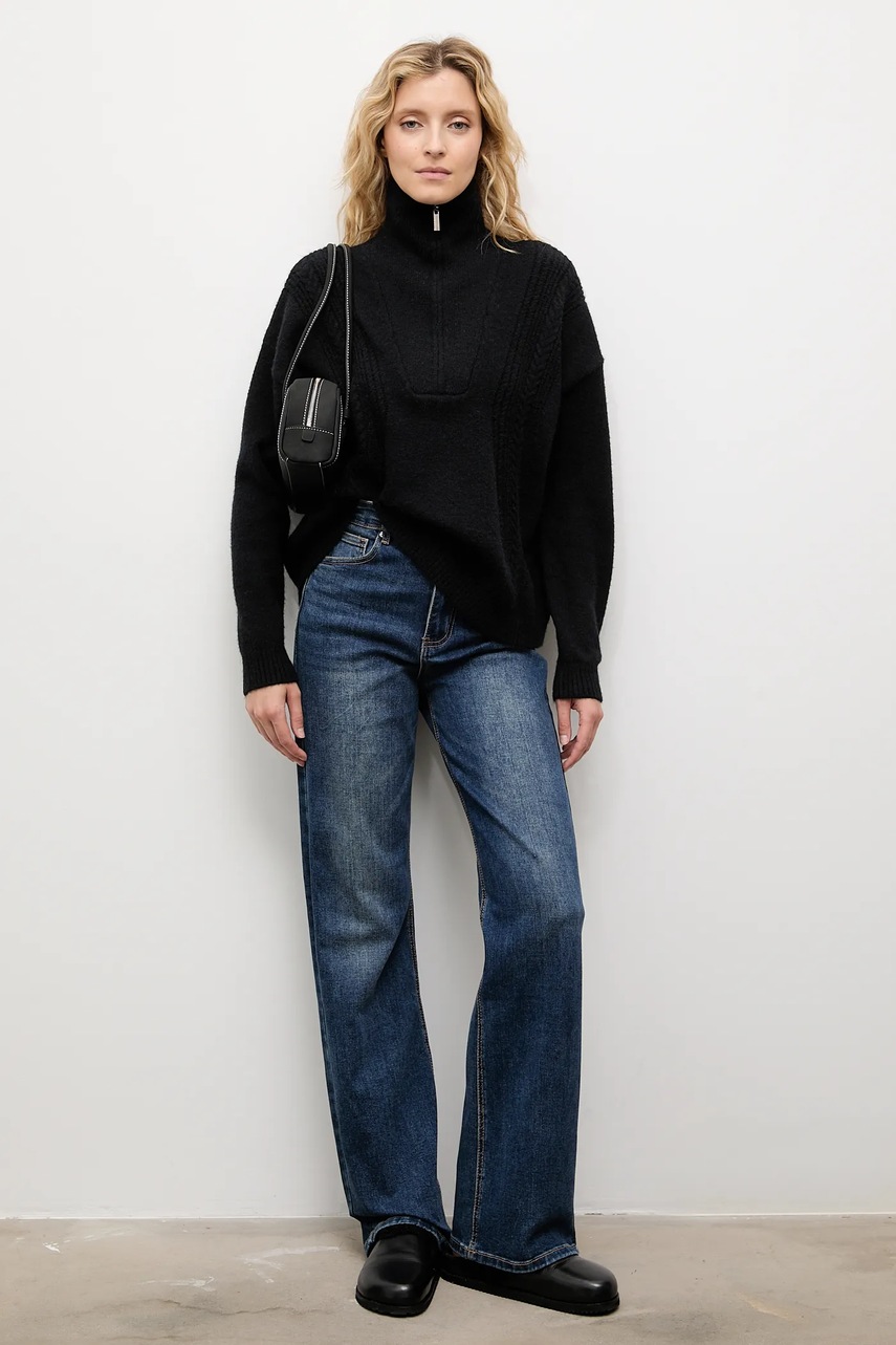 Свитер с кашемиром Answear.LAB цвет чёрный с гольфом