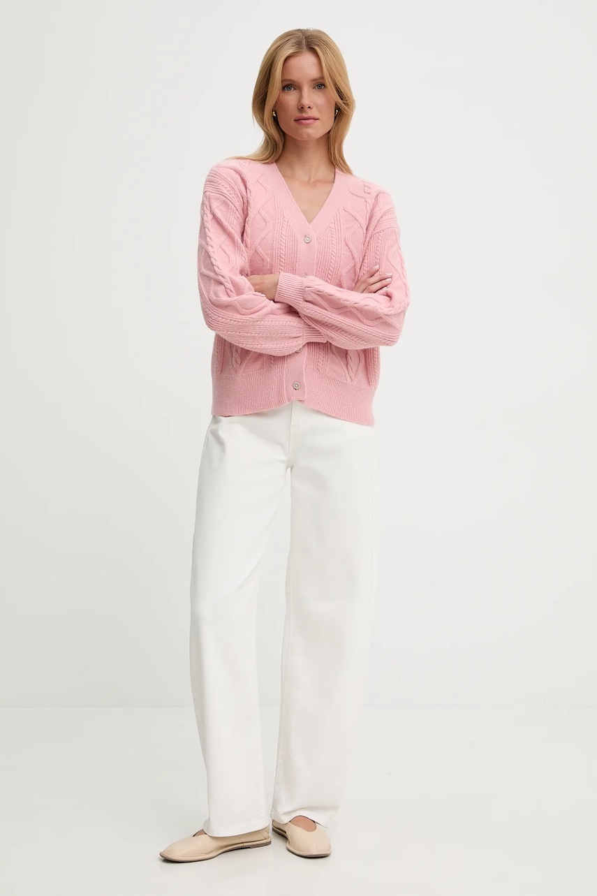 Кардиган с кашемиром Answear.LAB цвет розовый