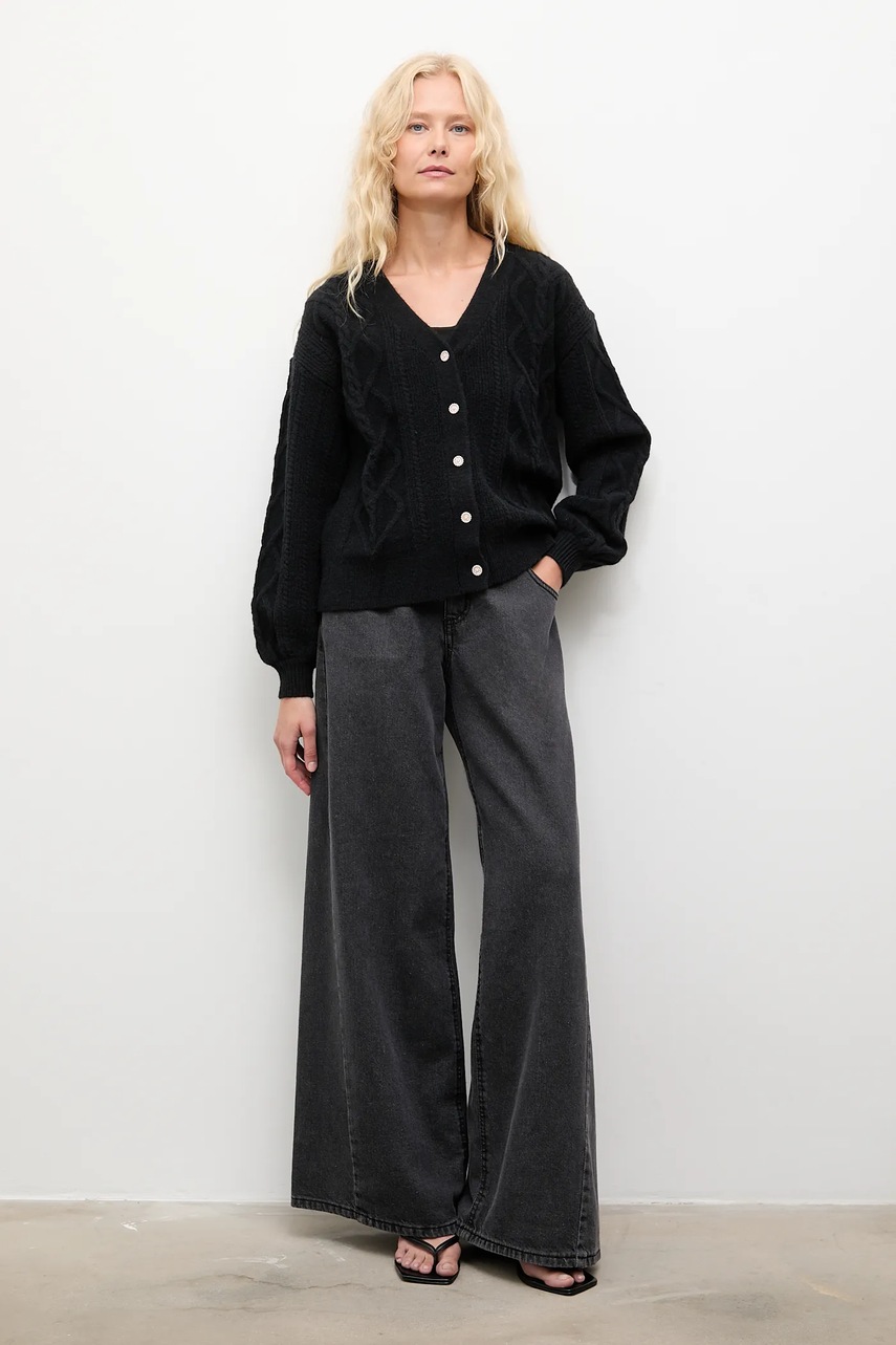 Кардиган с кашемиром Answear.LAB цвет чёрный