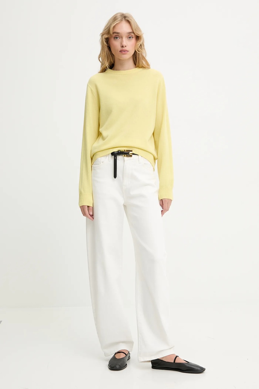 Свитер с шерсти мериноса Answear.LAB цвет жёлтый лёгкое