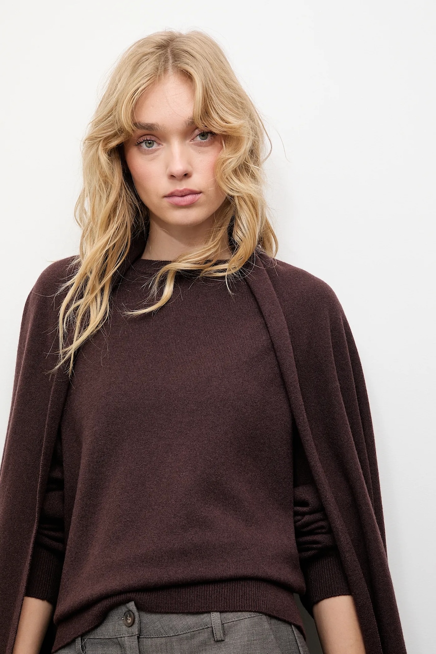 Answear.LAB pulover de lana culoarea maro, light