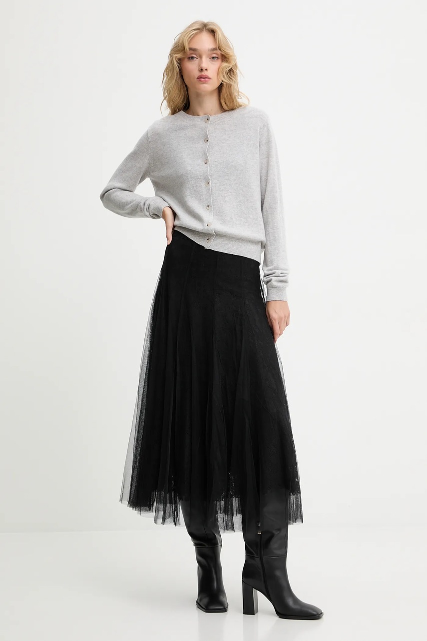 Кардиган из мериносовой шерсти Answear.LAB цвет серый лёгкий