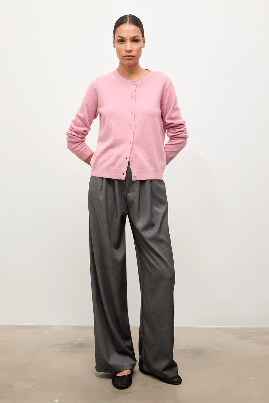 Кардиган из мериносовой шерсти Answear.LAB цвет розовый лёгкий