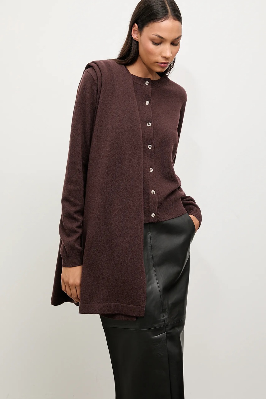 Answear.LAB cardigan din lana culoarea maro, light