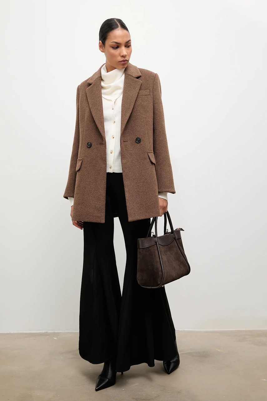 Кардиган из мериносовой шерсти с платком Answear.LAB цвет бежевый лёгкий