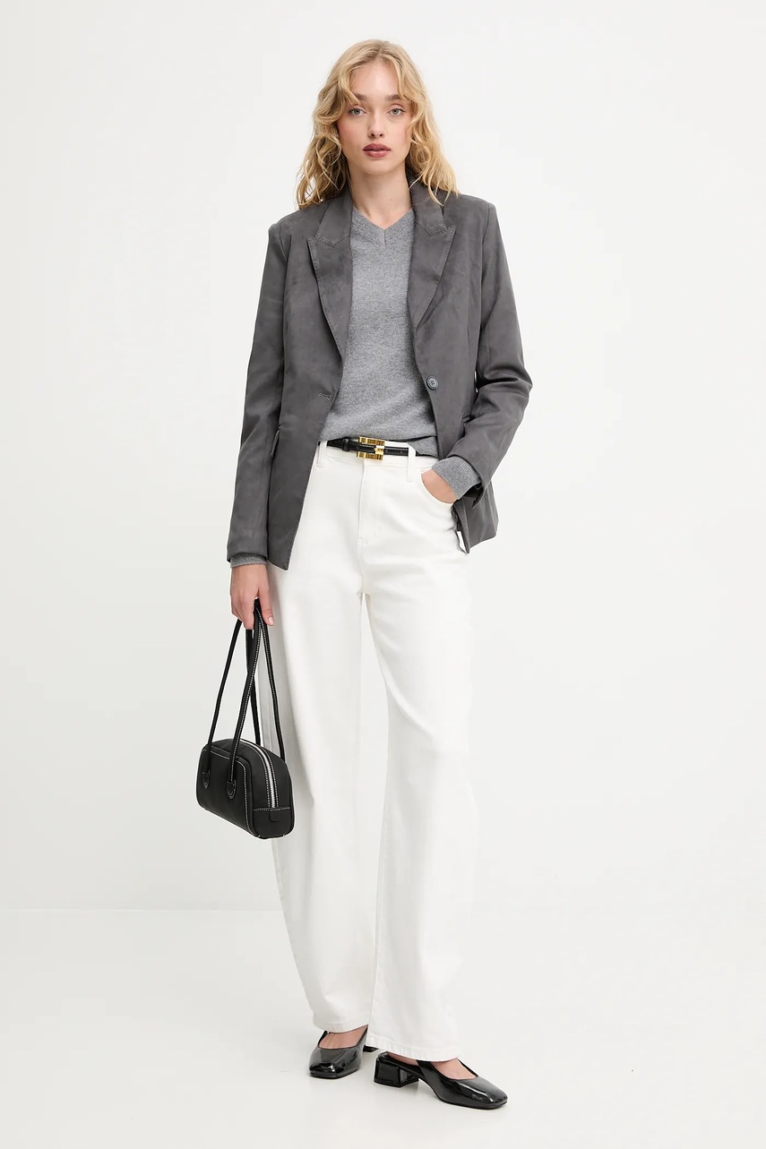 Свитер с шерсти мериноса Answear.LAB цвет серый лёгкий