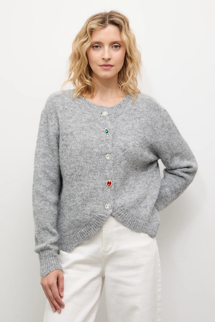 Кардиган с шерстью Answear.LAB цвет серый