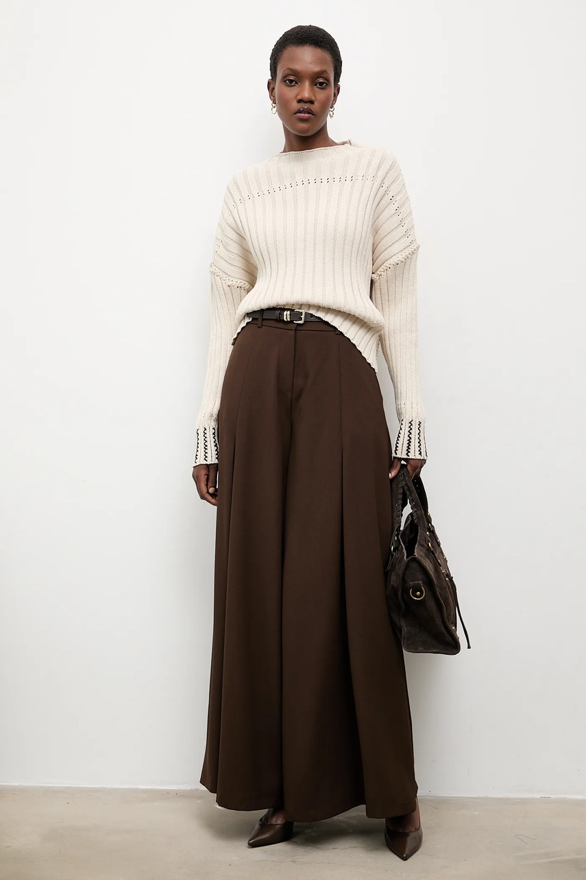 Хлопковый свитер Answear.LAB цвет бежевый лёгкое