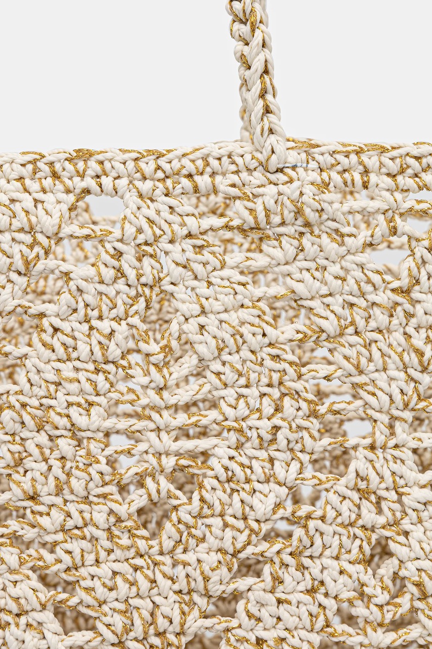 Τσάντα παραλίας Answear.LAB χρώμα: μπεζ φωτογραφία