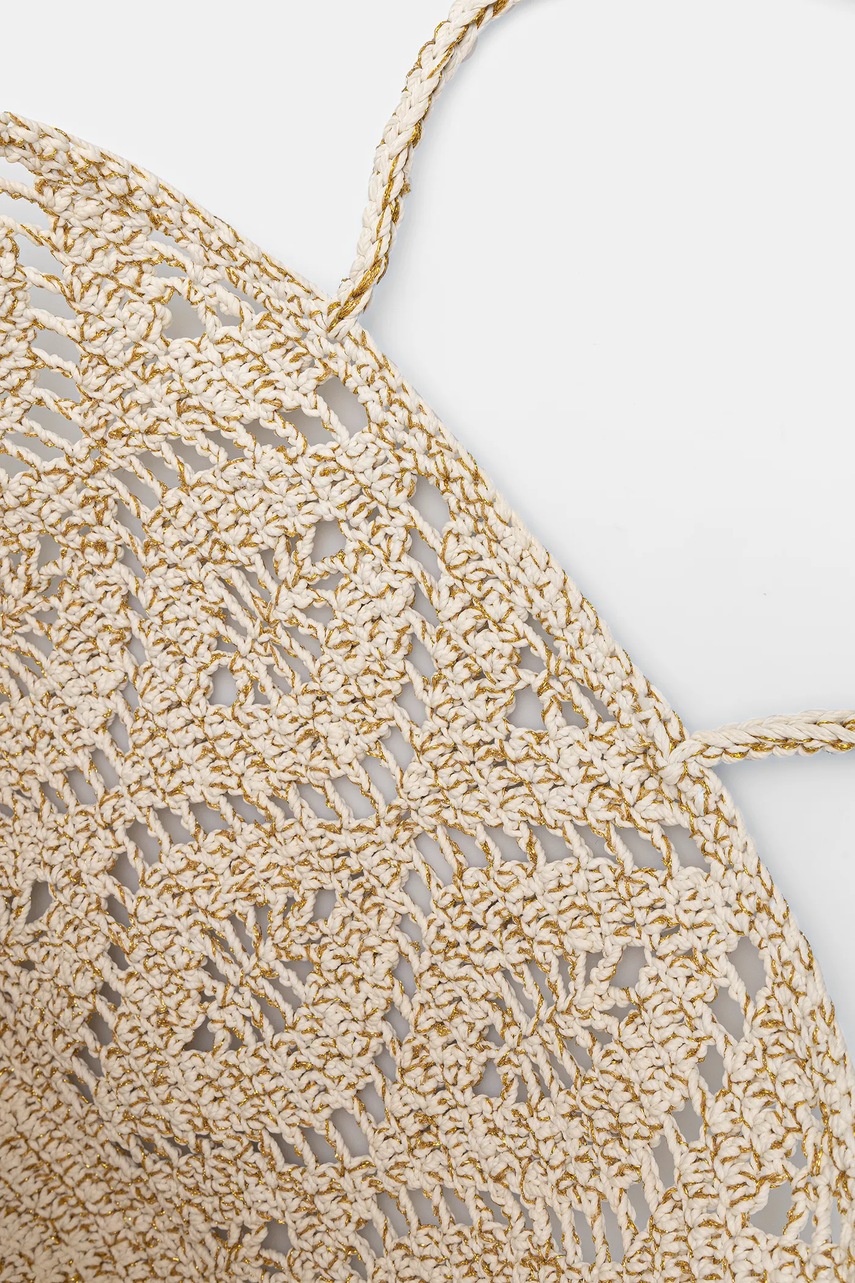 Τσάντα παραλίας Answear.LAB χρώμα: μπεζ φωτογραφία