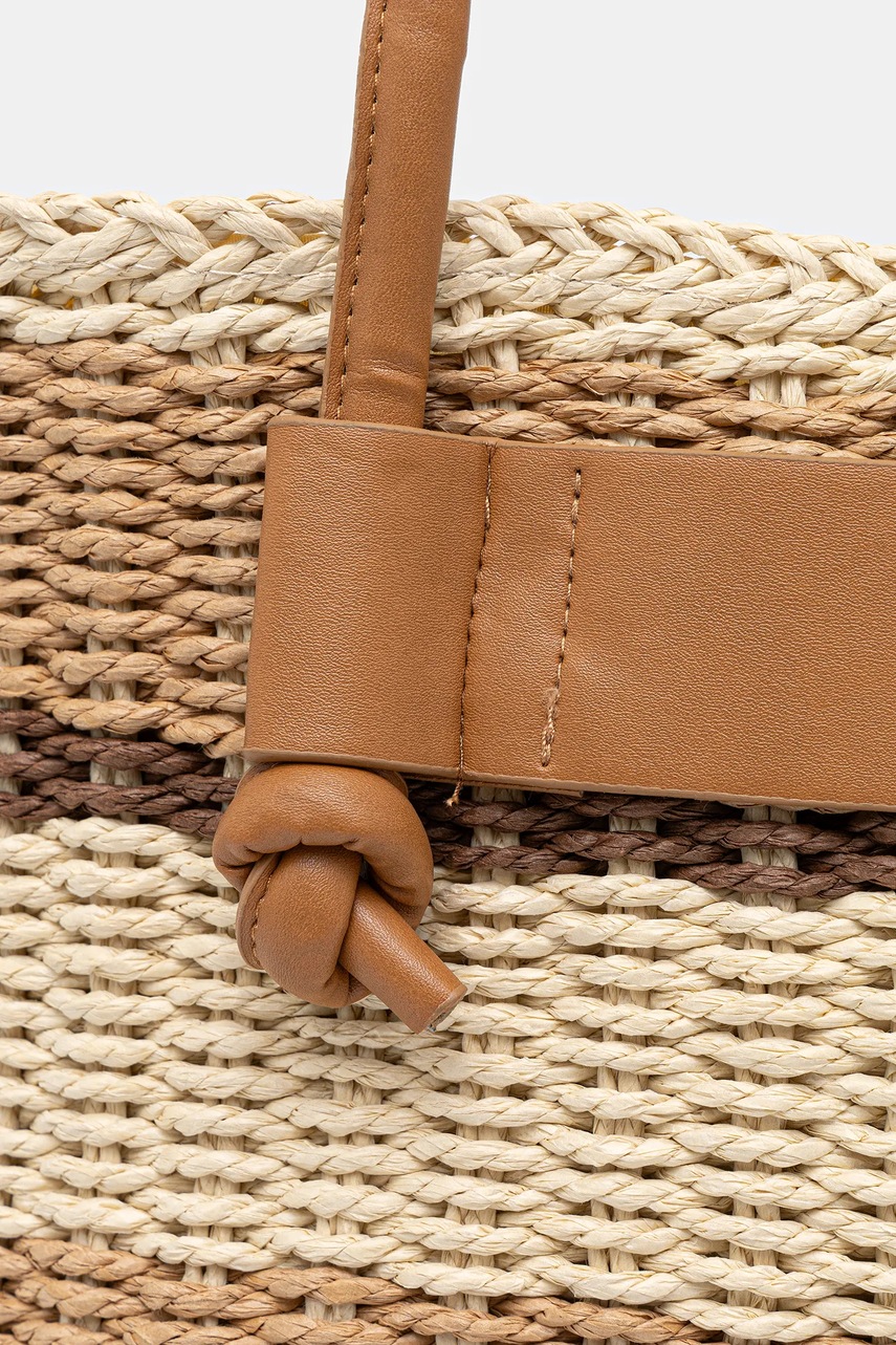 Τσάντα παραλίας Answear.LAB χρώμα: μπεζ φωτογραφία