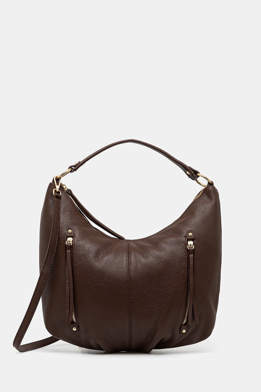 Answear Lab poseta de piele culoarea maro