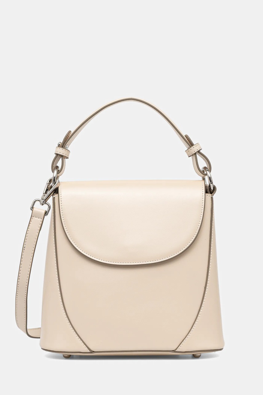Answear.LAB poseta de piele culoarea bej