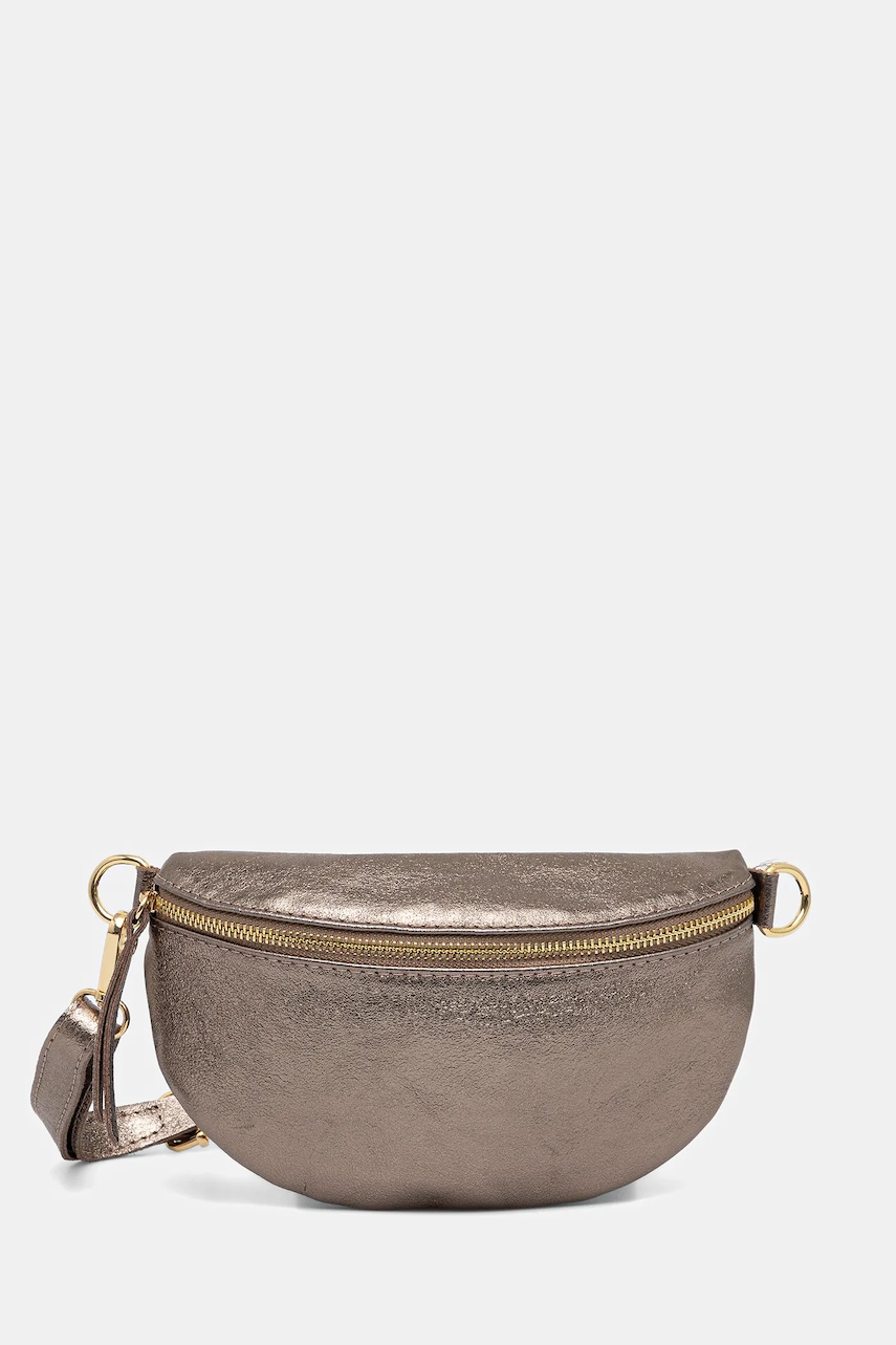 Answear Lab borseta de piele culoarea maro