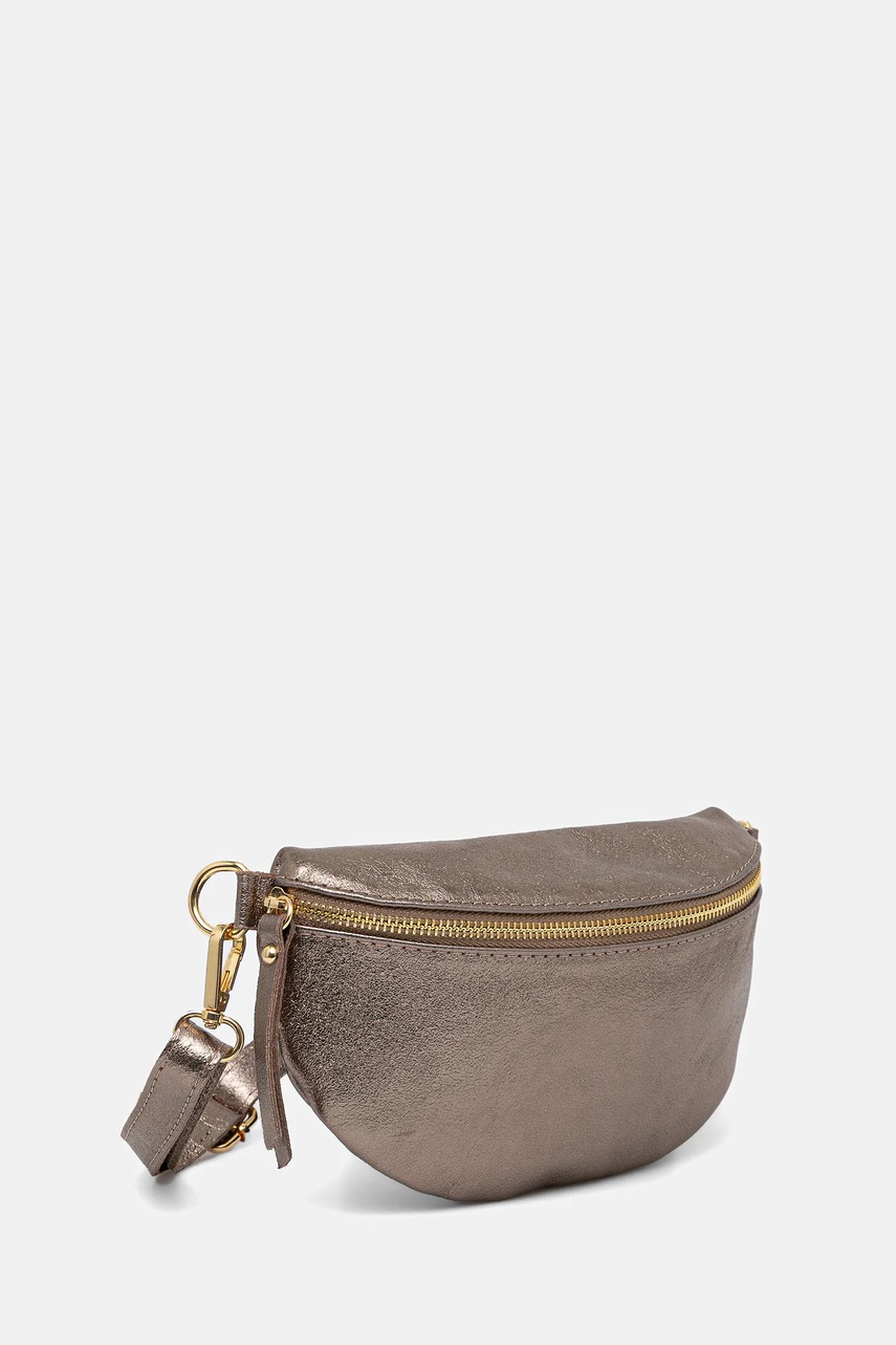 Кожаная сумка на пояс Answear Lab цвет коричневый