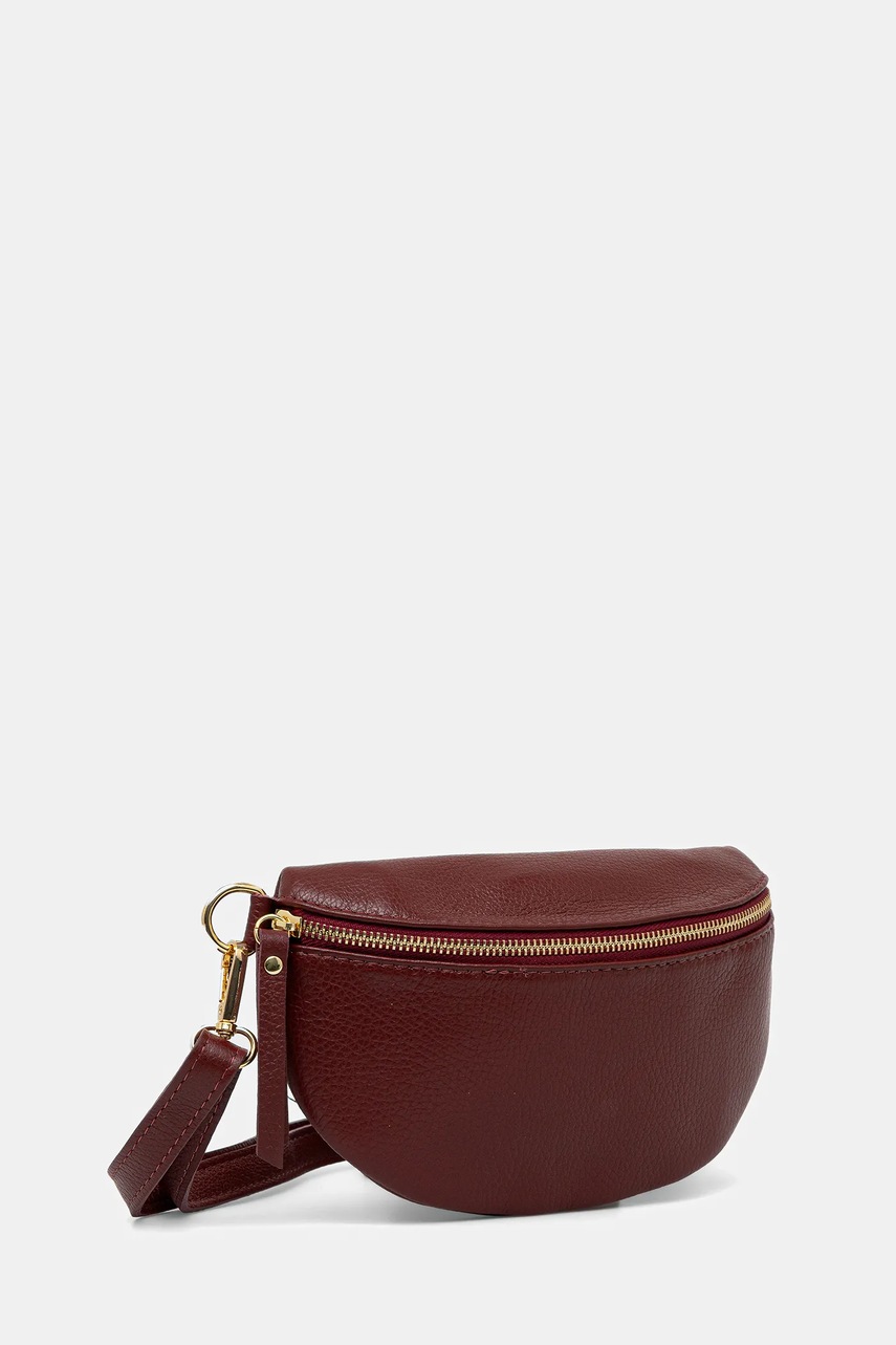 Кожаная сумка на пояс Answear.LAB цвет бордовый