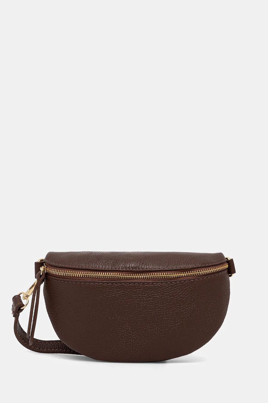 Answear Lab borseta de piele culoarea maro
