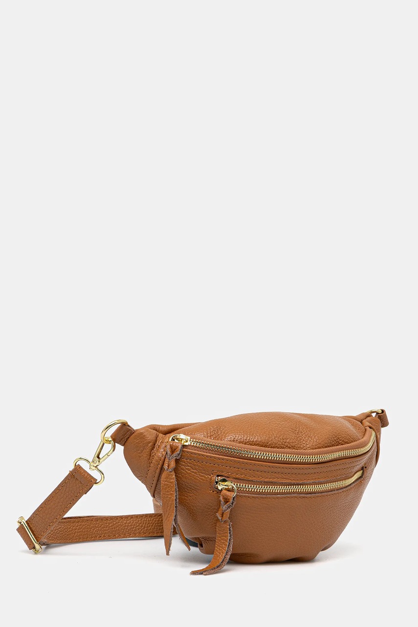 Кожаная сумка на пояс Answear.LAB цвет коричневый