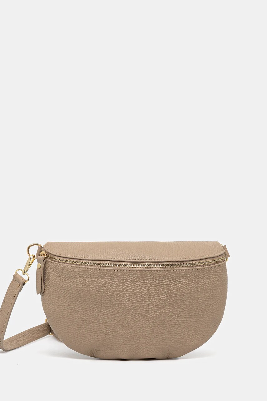 Answear Lab borseta de piele culoarea maro